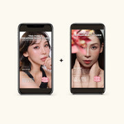 two phone screens showing the front cover of the Singapore Beauty Guide and Saigon Beauty Guide
